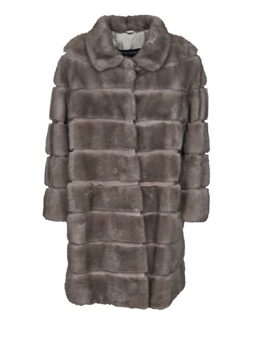 Mink fur coat SIMONETTA RAVIZZA | IOLEZ1GRIGIO FUMO